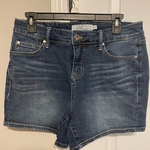 Torrid Blue Mid-Thigh Jean Shorts